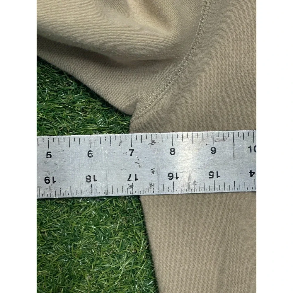 Vintage Gap Hoodie Kids Small Beige Cotton Spellout Logo Fleece Lined‎ Pullover